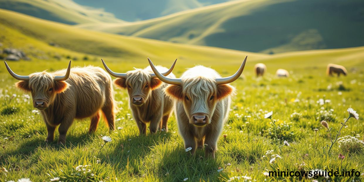 Mini highland cows