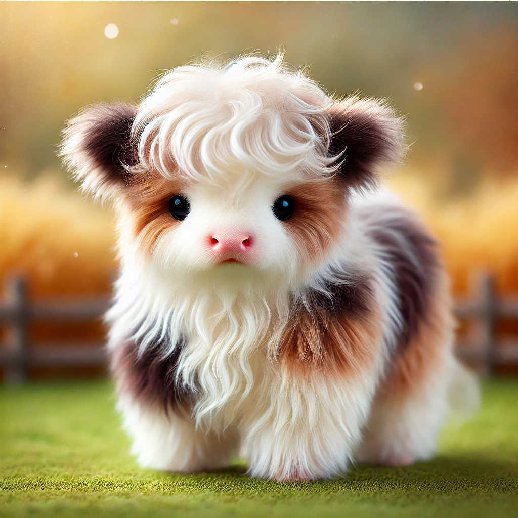 Meet the Miniature Fluffy Cow:Adorable and Low Maintenance